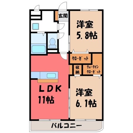 鶴田駅 徒歩16分 1階の物件間取画像